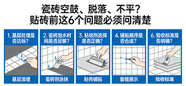 杭州装修贴砖前必看！6个问题问清楚，避开空鼓、脱落、不平