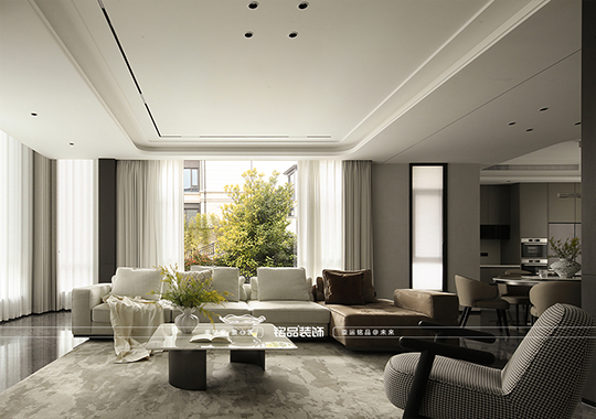 云水山居云岚苑 别墅装修 687平现代轻奢风格