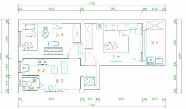现代北欧风格装修户型图