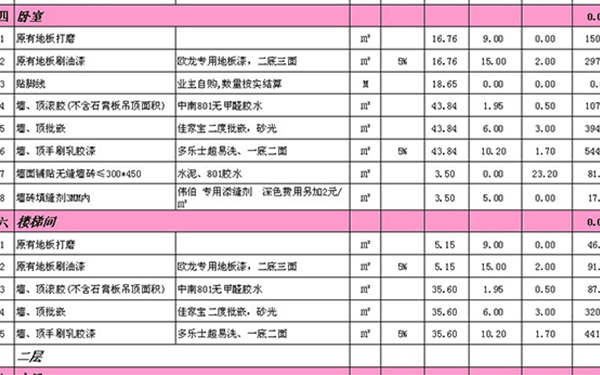 装修报价单