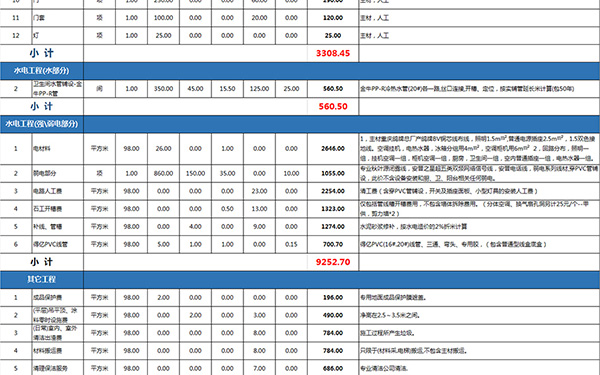装修报价单