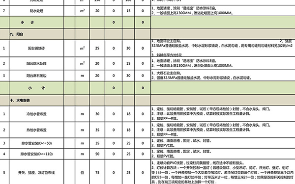 装修报价单