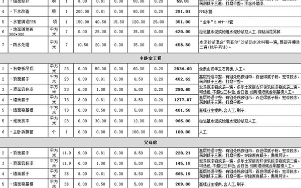 装修报价单